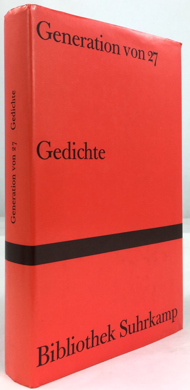 Abbildung von "Generation von 27. Gedichte. Rafael Alberti, Vicente Aleixandre, Luis Cernuda,..."