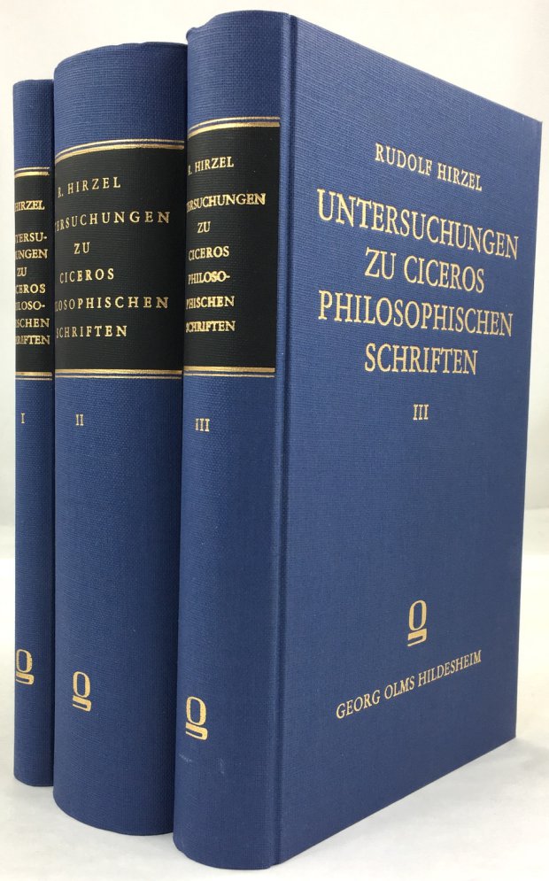 Abbildung von "Untersuchungen zu Ciceros philosophischen Schriften. (In drei Bänden, komplett). (=Reprographischer Nachdruck der Ausgabe Leipzig 1877-83)..."