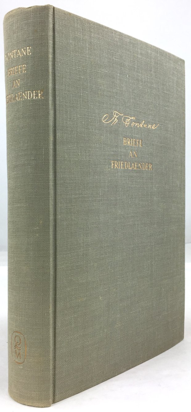 Abbildung von "Briefe an Georg Friedlaender. Herausgegeben und erläutert von Kurt Schreinert."