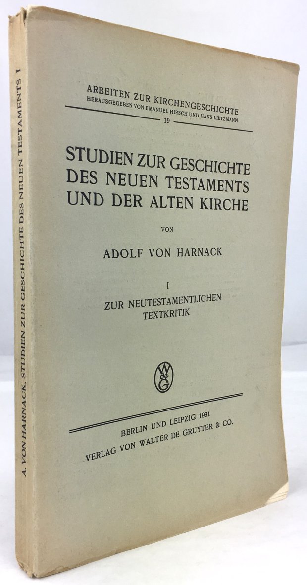 Abbildung von "Studien zur Geschichte des Neuen Testaments und der alten Kirche..."