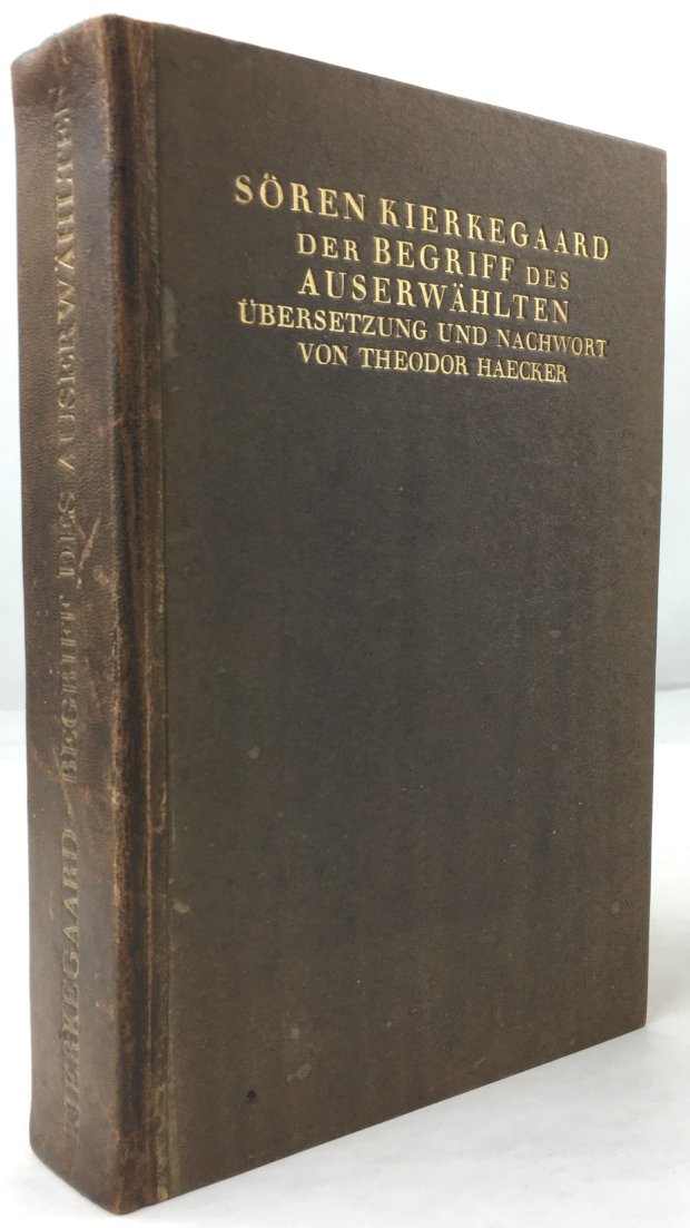 Abbildung von "Der Begriff des Auserwählten. Übersetzung und Nachwort von Theodor Haecker."