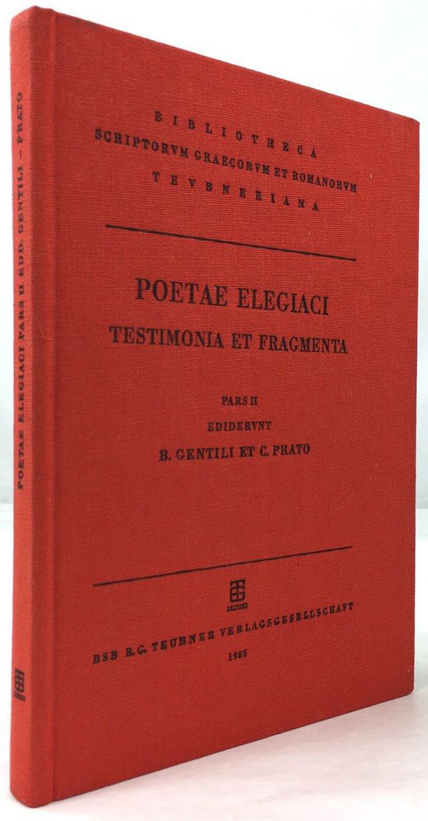 Abbildung von "Poetarum Elegiacorum Testimonia et Fragmenta. 1. Auflage. Pars Altera."