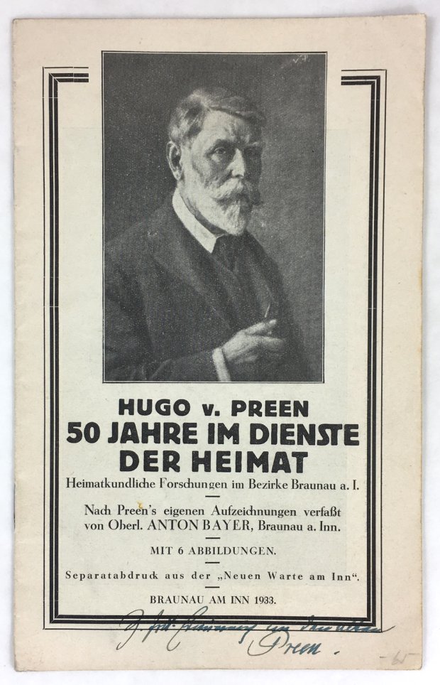 Abbildung von "Hugo v. Preen - 50 Jahre im Dienste der Heimat..."