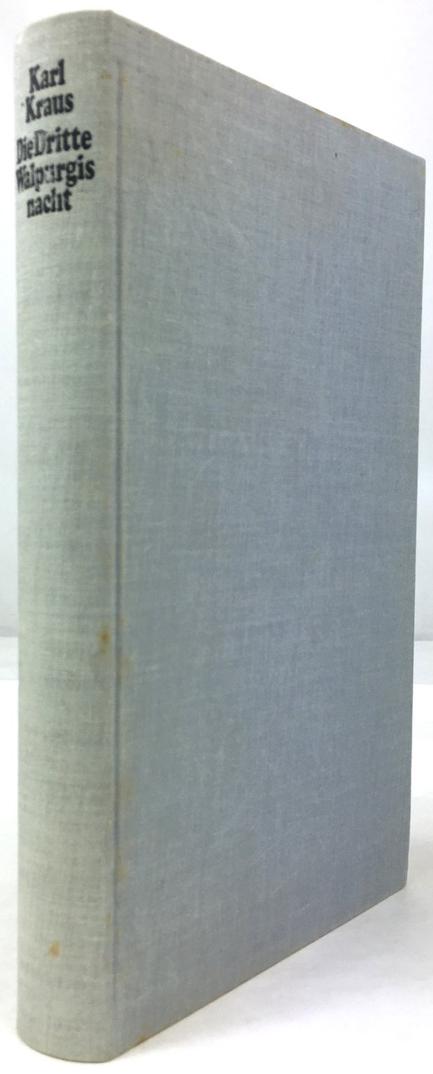Abbildung von "Die dritte Walburgisnacht. Herausgegeben von Heinrich Fischer. Mit einem Essay "Karl Kraus und die Zeitgeschichte (1927-1934)" von Wilhelm Alff."