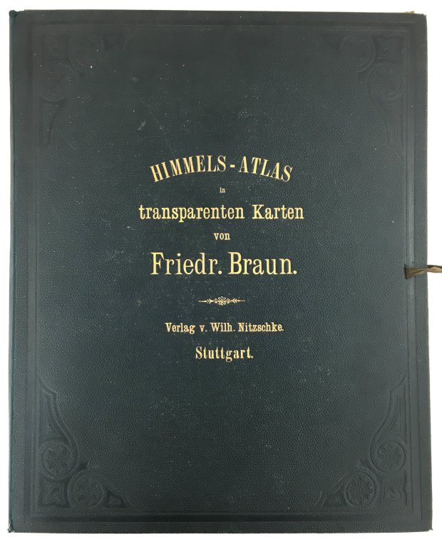 Abbildung von "Himmels-Atlas in transparenten Karten. (Himmelskarte + 30 Sternbildtafeln). (Dazu:) Ders.:..."