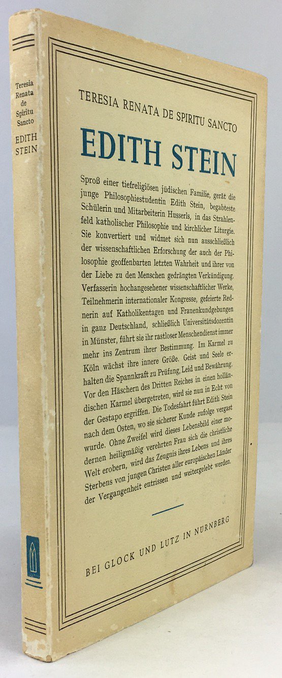 Abbildung von "Edith Stein. Schwester Teresia Benedicta a cruce. Philosophin und Karmelitin..."