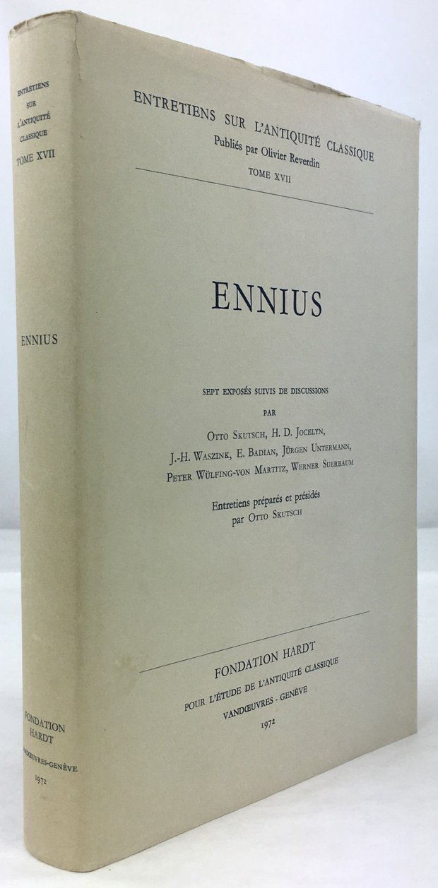 Abbildung von "Ennius. Sept exposés suivis de discussions par Otto Skutsch, H.D..."