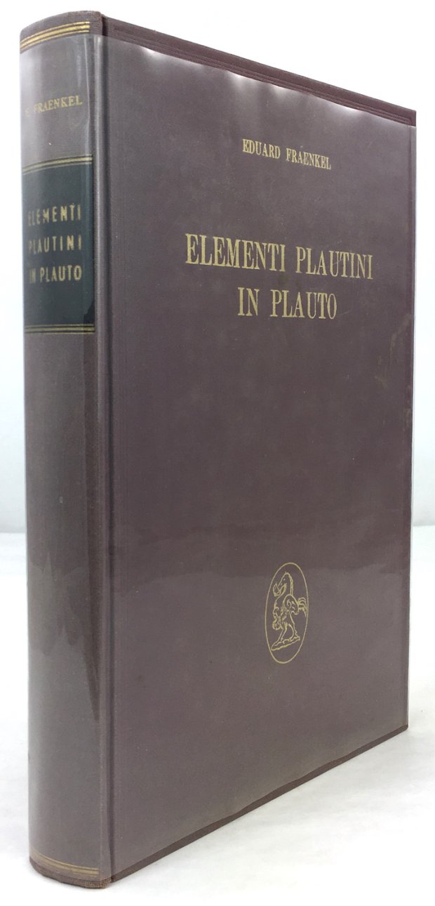 Abbildung von "Elementi Plautini in Plauto. (Plautinisches in Plautus). 1a ristampa."