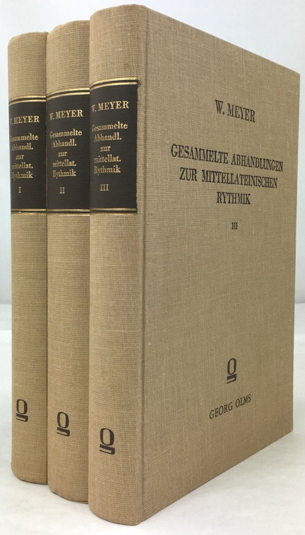 Abbildung von "Gesammelte Abhandlungen zur mitellateinischen Rythmik I - III. (3 Bände, komplett.)"