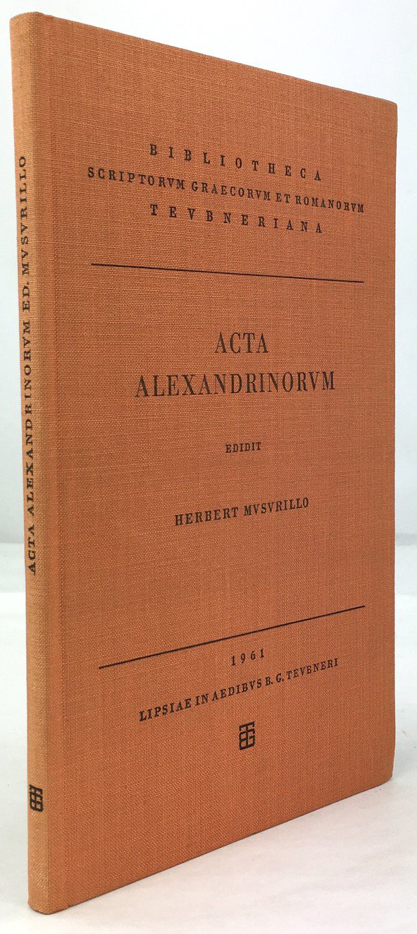 Abbildung von "Acta Alexandrinorum de mortibus Alexandriae nobilium : Fragmenta papyracea Graeca..."