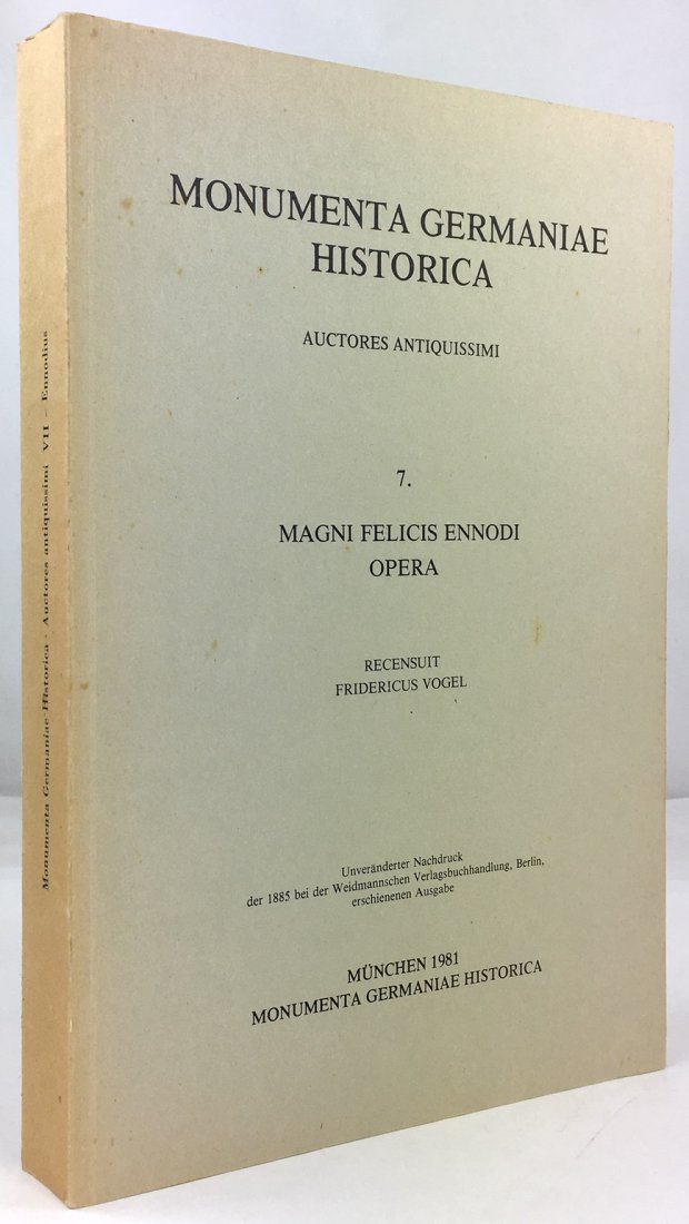 Abbildung von "Magni Felicis Ennodi Opera. Unveränderter Nachdruck der 1885 bei der Weidmannschen Verlagsbuchhandlung,..."