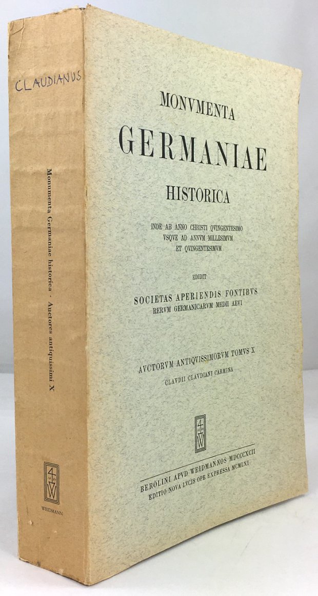 Abbildung von "Claudii Claudiani Carmina."