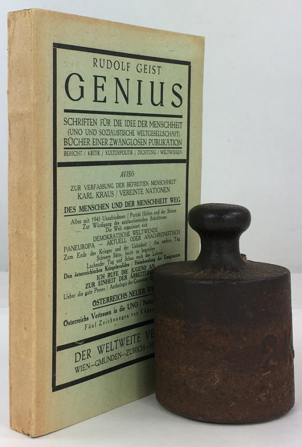 Abbildung von "Genius. Schriften für die Idee der Menschheit. I. 1. - 10. Tausend."