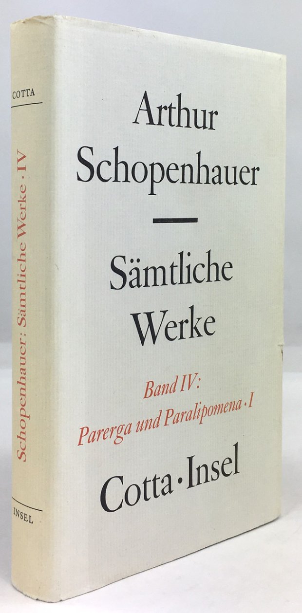 Abbildung von "Parerga und Paralipomena. Kleine philosophische Schriften I. F&uuml;nftes Tausend."
