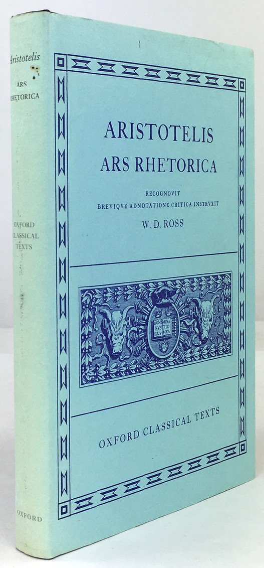Abbildung von "Ars Rhetorica. Recognovit brevique adnotatione critica instruxit W. D. Ross."