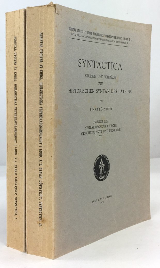 Abbildung von "Syntactica. Studien und Beitr&auml;ge zur Historischen Syntax des Lateins. (In 2 Teilb&auml;nden,..."