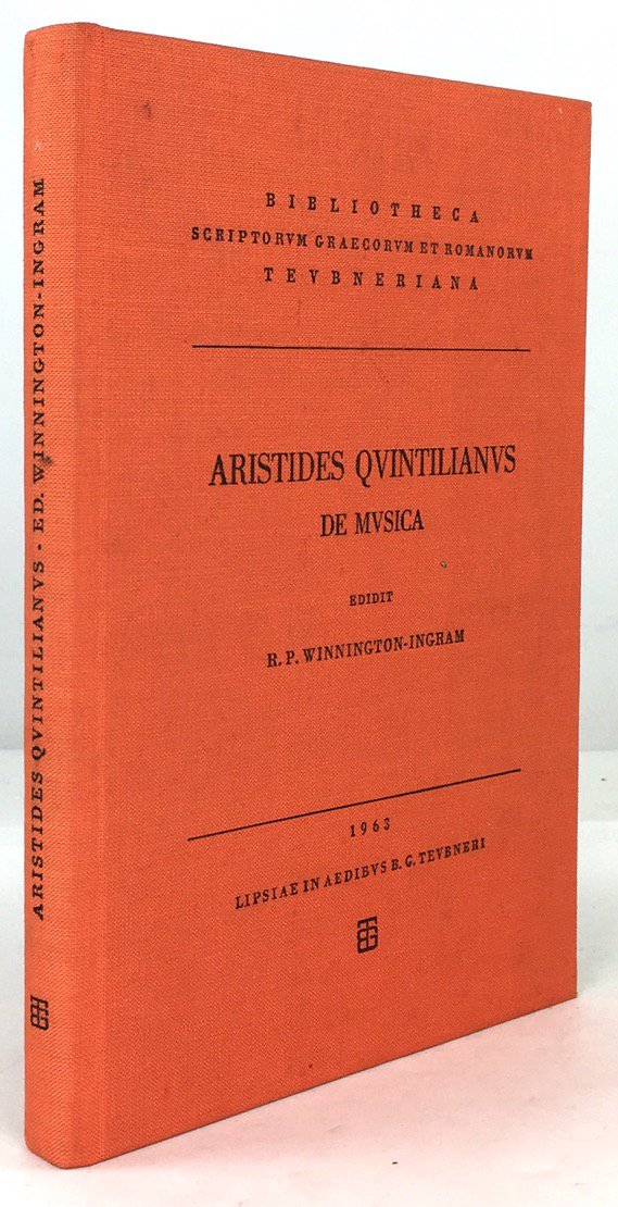 Abbildung von "Aristidis Quintiliani De musica libri tres. Edidit R. P. Winnington-Ingram..."