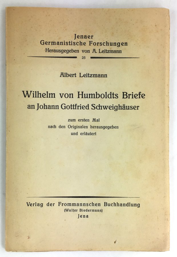 Abbildung von "Briefe an Johann Gottfried Schweigh&auml;user [Mai 1799 - Oktober 1823]..."