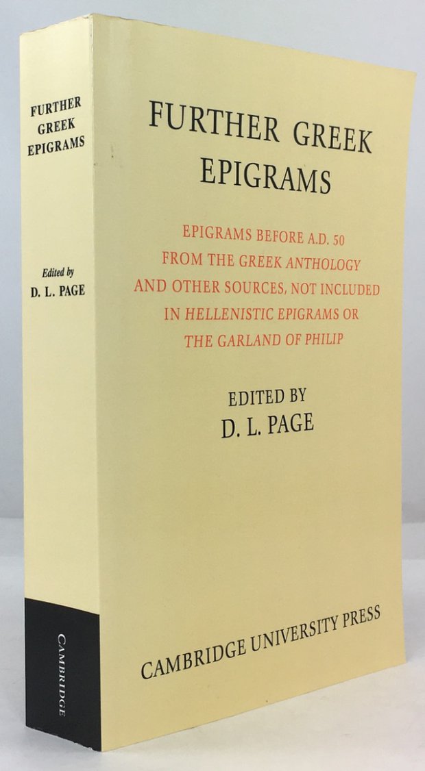 Abbildung von "Further Greek Epigrams: Epigrams before A.D. 50 from the Greek Anthology and other sources,..."