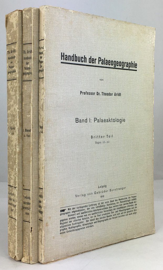 Abbildung von "Handbuch der Palaeogeographie. Band I. Erster bis dritter Teil. Erster Teil:..."