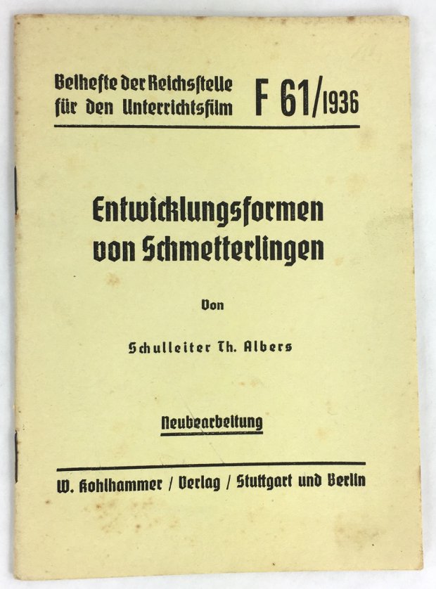 Abbildung von "Entwicklungsformen von Schmetterlingen. Neubearbeitung."