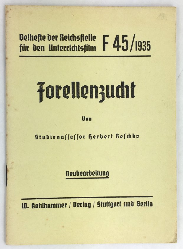 Abbildung von "Forellenzucht. Neubearbeitung."