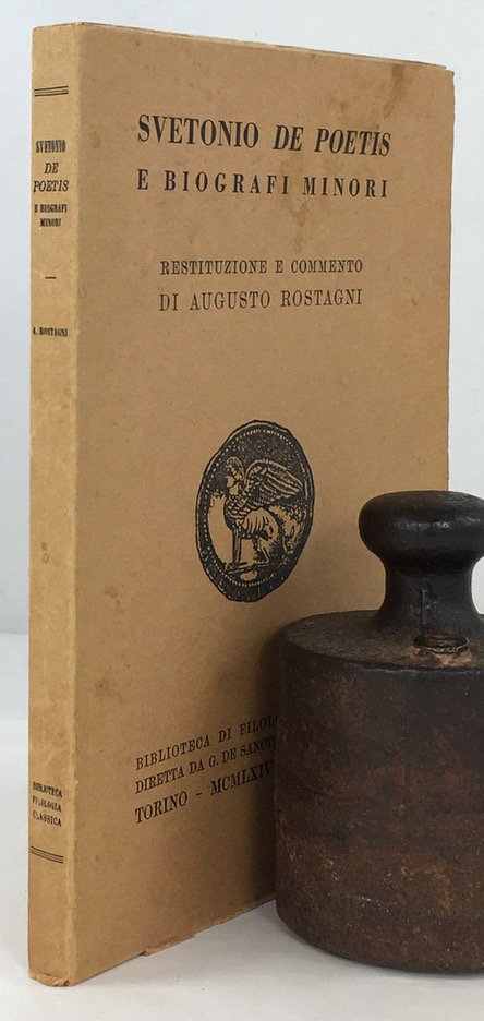 Abbildung von "Suetonio de Poetis e Biografi minori. Restituzione e commento di Augusto Rostagni."