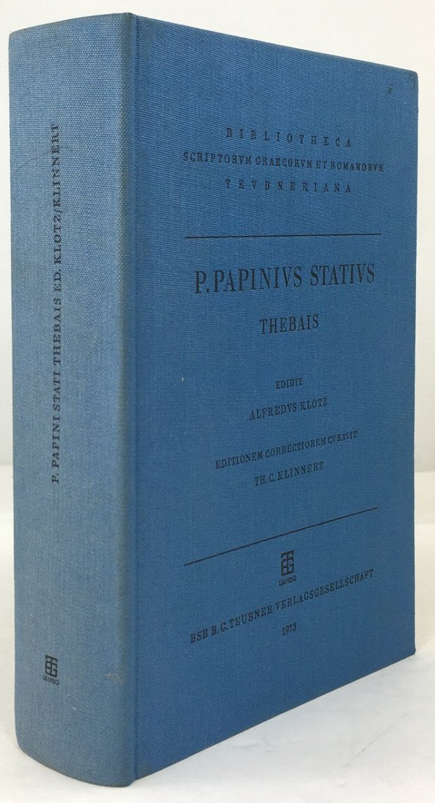 Abbildung von "P. Papini Stati Thebais. Editionem Corectiorem Curavit Thomas C. Klinnert..."