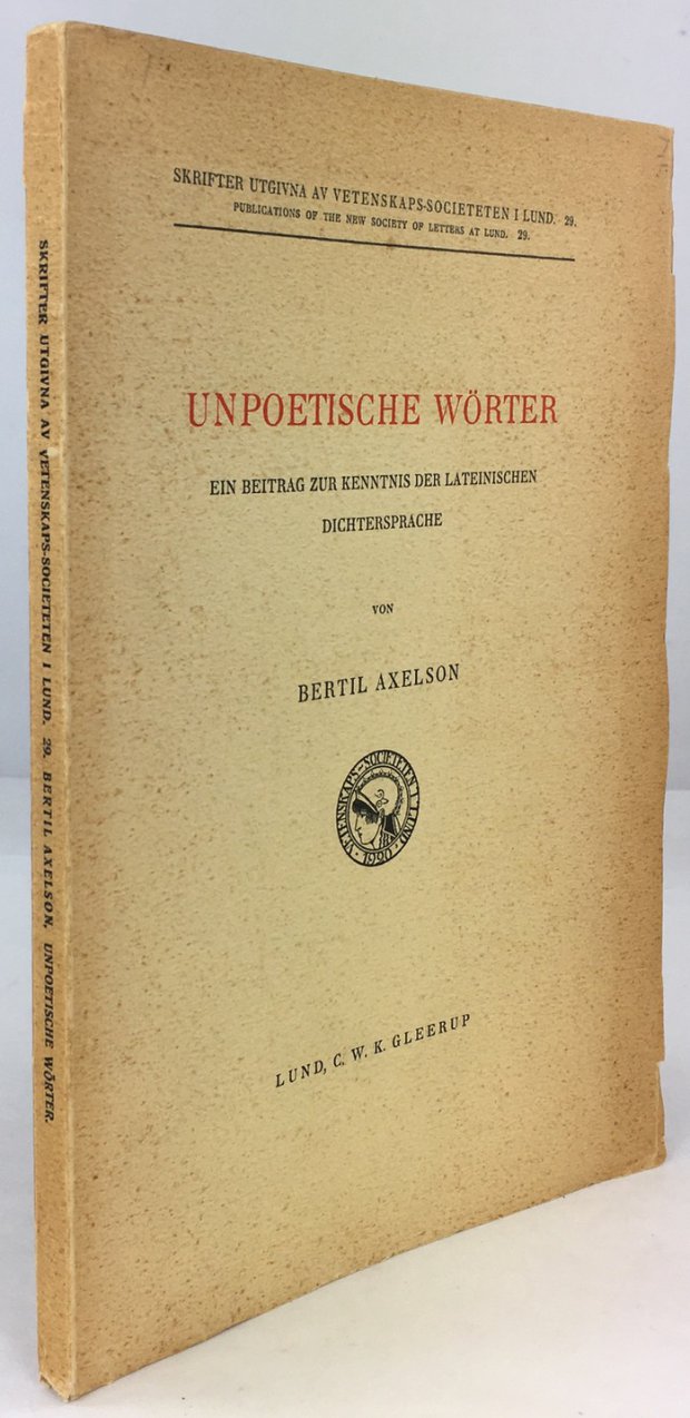 Abbildung von "Unpoetische W&ouml;rter. Ein Beitrag zur Kenntnis der lateinischen Dichtersprache."