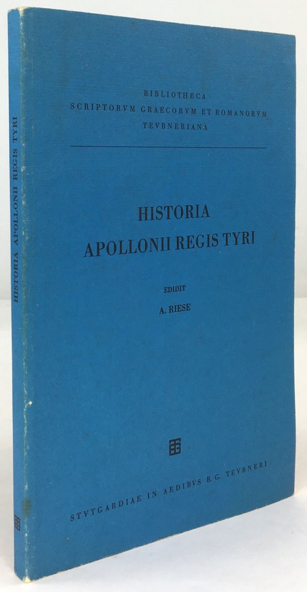 Abbildung von "Historia Apollonii Regis Tyri iterum recensuit Alexander Riese."
