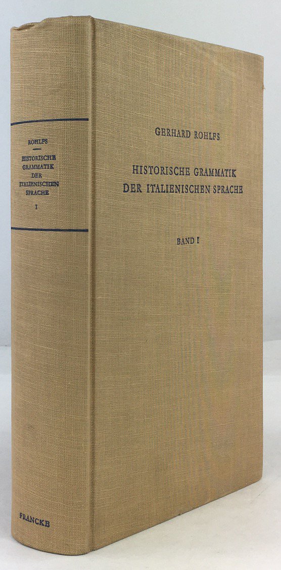Abbildung von "Historische Grammatik der italienischen Sprache und ihrer Mundarten. Band I: Lautlehre."