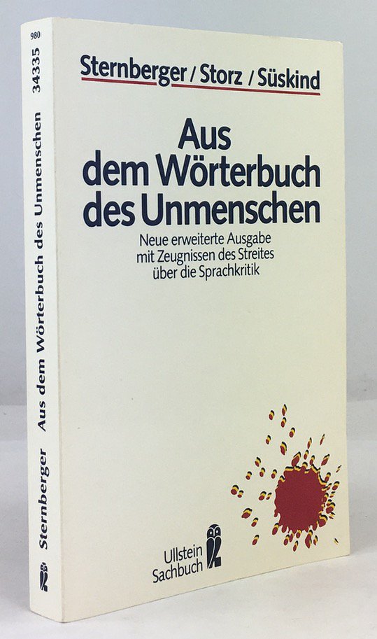 Abbildung von "Aus dem W&ouml;rterbuch des Unmenschen. ( Neue erweiterte Ausgabe mit Zeugnissen des Streites &uuml;ber die Sprachkritik)."