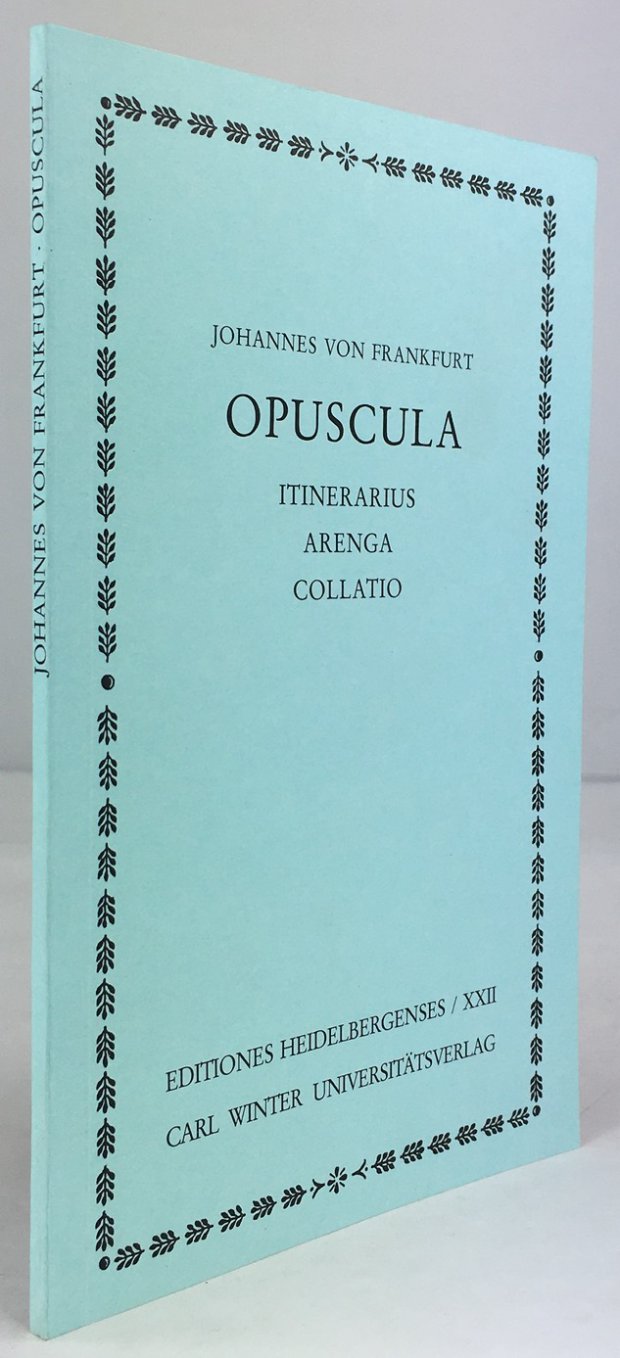 Abbildung von "Opuscula. Itinerarius. Die Pilgerfahrt des Pfalzgrafen Ludwig III. ins Heilige Land 1426/27. Arenga - Collatio..."