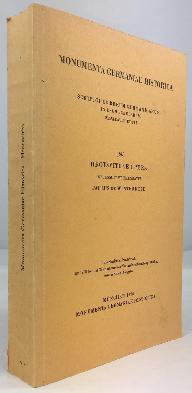 Abbildung von "Hrotsvithae Opera. Recensuit et emendavit Paulus de Winterfeld."