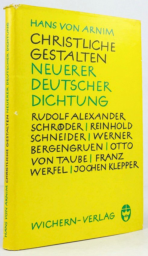 Abbildung von "Christliche Gestalten neuerer deutscher Dichtung. Rudolf Alexander Schröder. Reinhold Schneider..."