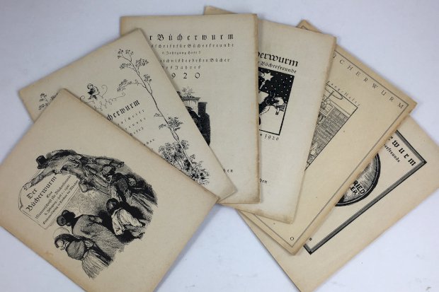 Abbildung von "Der Bücherwurm. Eine Monatsschrift für Bücherfreunde. 6. Jahrgang 1920, Hefte 1 bis 5 und 7. Jahrgang 1921,..."