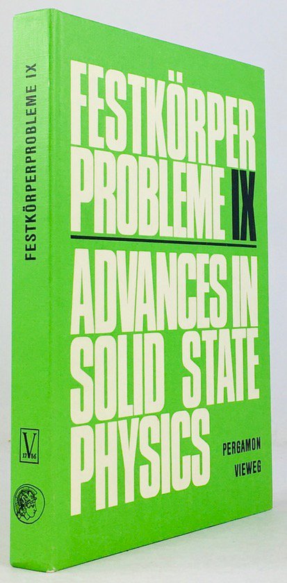 Abbildung von "Festkörper Probleme IX. / Advances in Solid State Physics in Ref..."