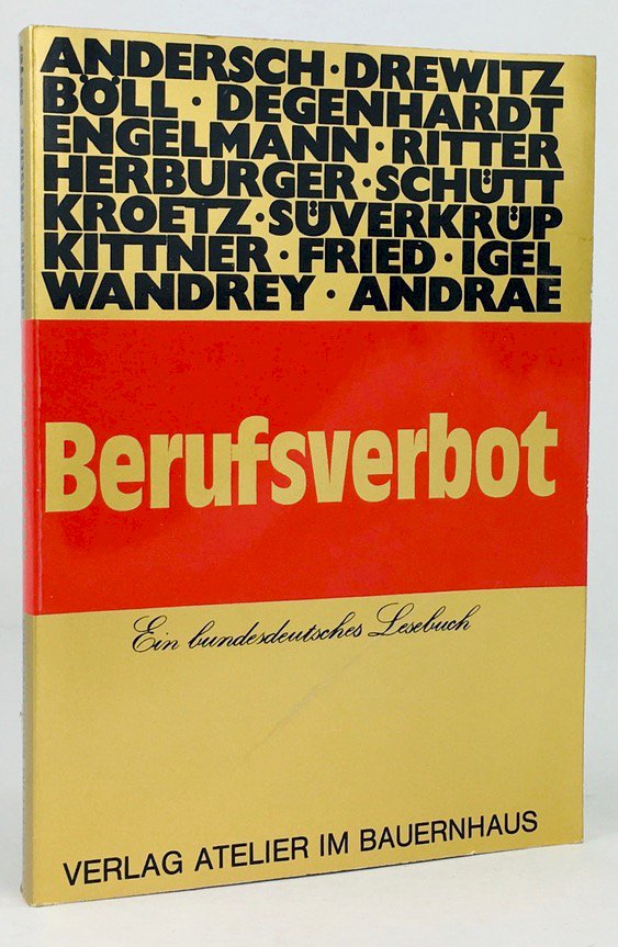 Abbildung von "Berufsverbot. Ein bundesdeutsches Lesebuch. Vorwort von Gerhard Stuby. "