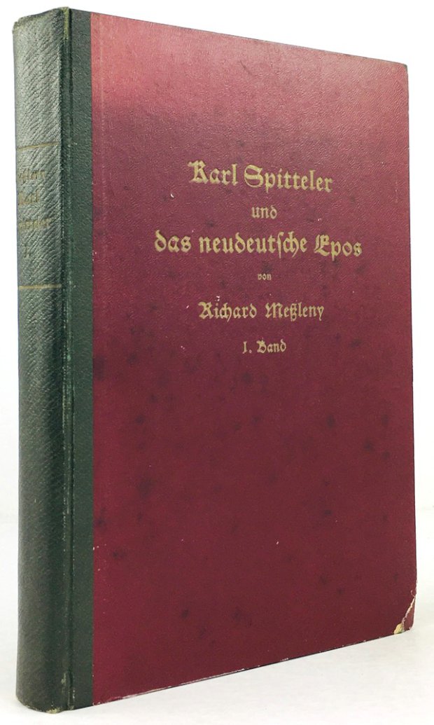 Abbildung von "Karl Spitteler und das neudeutsche Epos. Erster Band (mehr nicht erschienen). "