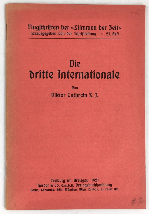 Abbildung von "Die dritte Internationale. "