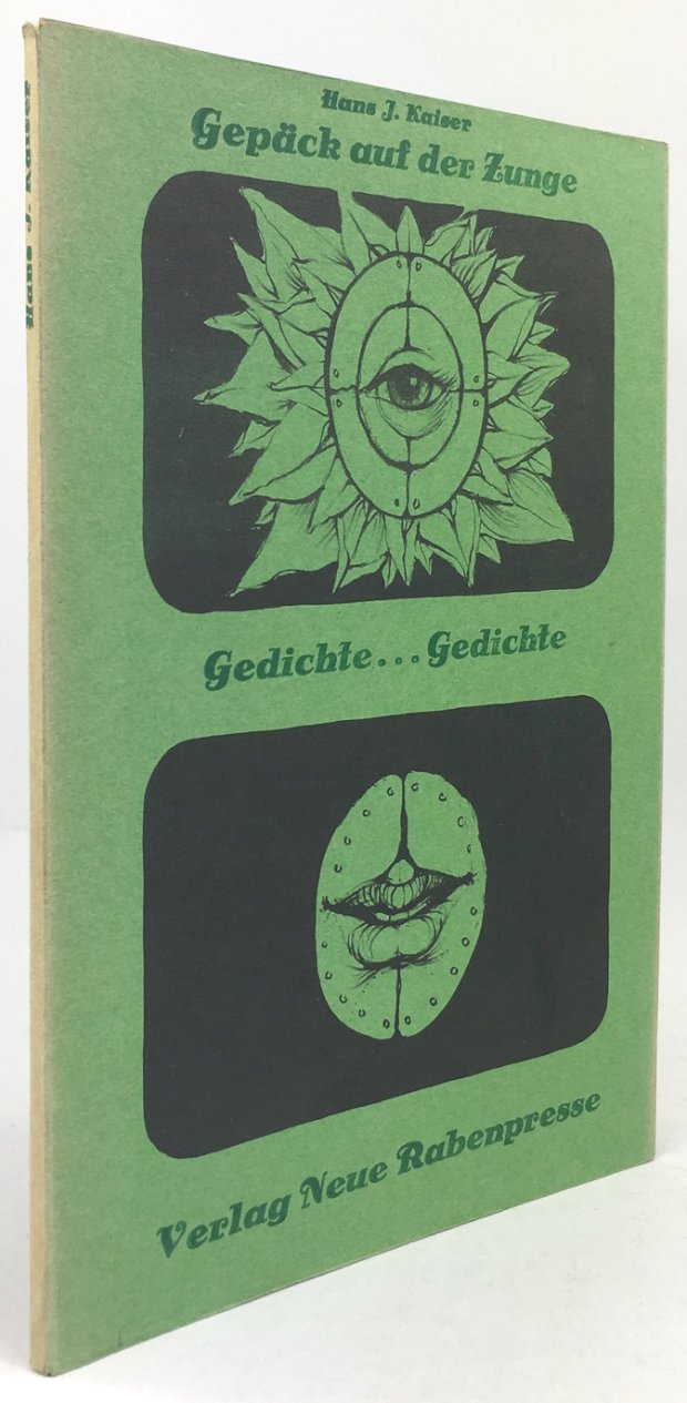 Abbildung von "Gepäck auf der Zunge. Vierzehn Gedichte mit sieben Zeichnungen von Konrad Schüler."