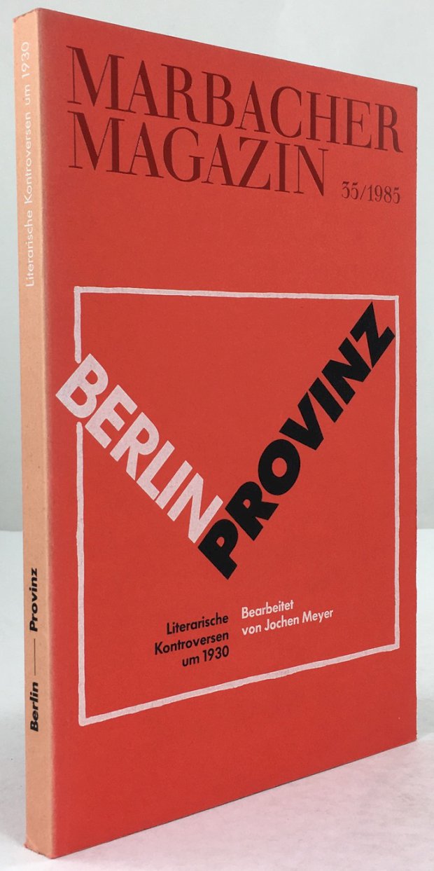Abbildung von "Berlin - Provinz. Literarische Kontroversen um 1930. "